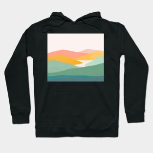 Rainbow mountain landscape artwork Hoodie